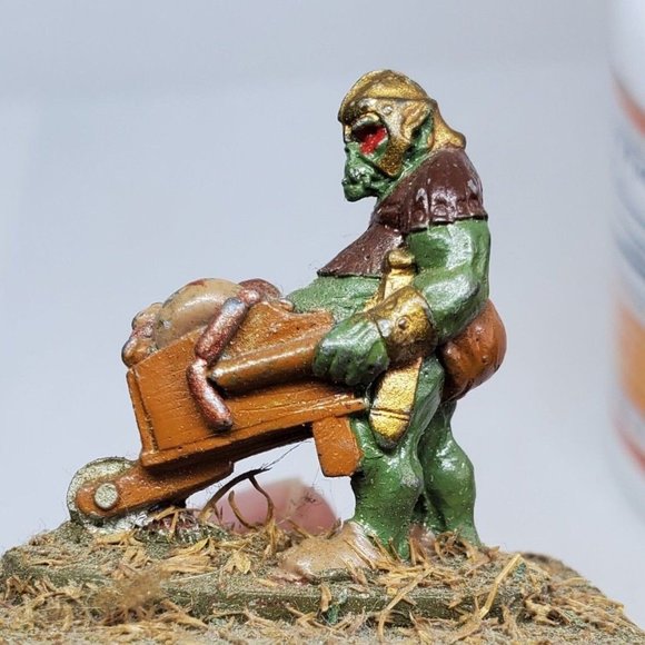 Vintage Ogre Walking With Wheelbarrow Collectible Miniature Figurine Statue - Picture 5 of 11
